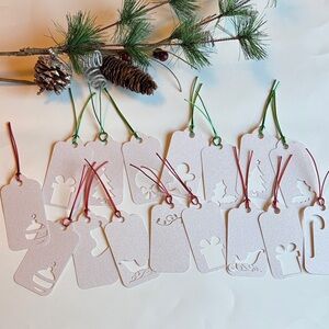 Set of 16 Hand Made Christmas Holiday Gift Tags